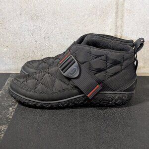 EUC Chaco Ramble Puff Ankle Boot Black Quilted Shoe Men's 7 -Women's 8 Camp Hike